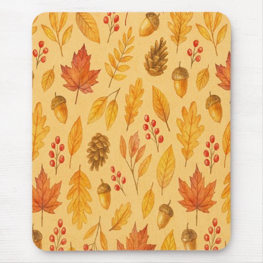 Nature autumn pattern マウスパッド (正面)