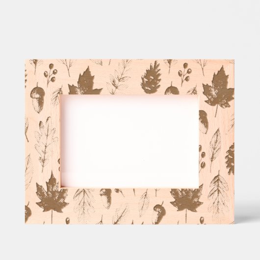 Nature autumn pattern レーザー彫刻フレーム (正面)