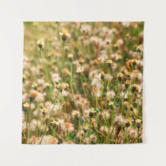 Nature background with grass flowerbackground, bea タペストリー (正面)