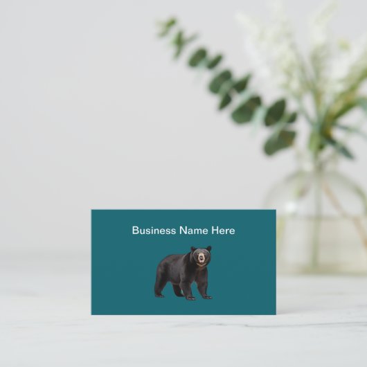 Nature Bear Theme Business Cards  名刺 (スタンド正面)