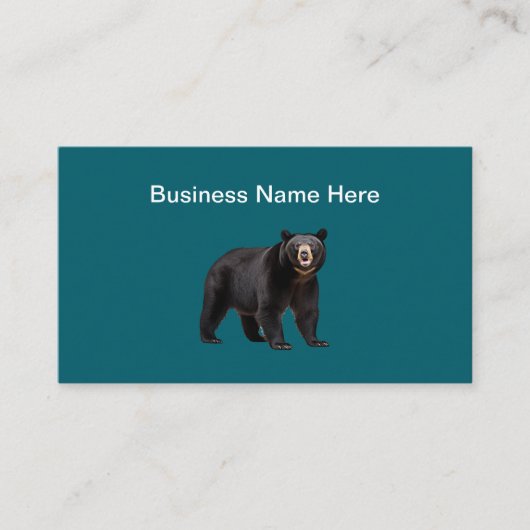 Nature Bear Theme Business Cards  名刺 (正面)