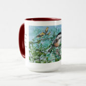Nature Bird Watching Blue Personalize マグカップ (正面左)