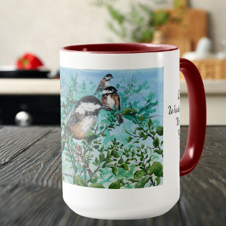 Nature Bird Watching Blue Personalize マグカップ