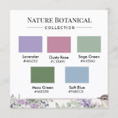 Nature Botanical Color Palette Card 招待状 (正面)
