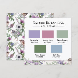 Nature Botanical Color Palette Card 招待状