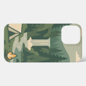 Nature Camping – Coque iPhone Forêt, Cascade  iPhoneケース (裏面横)