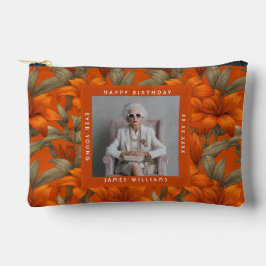 Nature Custom Lilies Flower Women Birthday アクセサリーポーチ