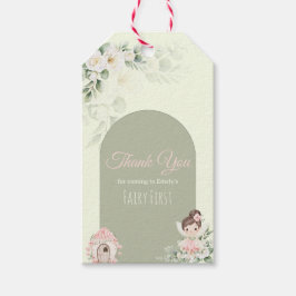 Nature Cute Flower Fairy 1st Birthday ギフトタグ