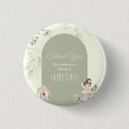 Nature Cute Flower Fairy 1st Birthday Button 缶バッジ