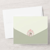 Nature Cute Flower Fairy 1st Birthday Invitation オールインワン招待状 (裏面)