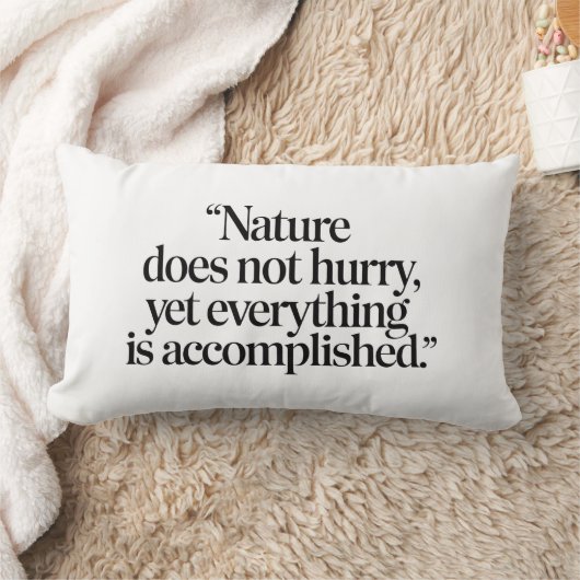 "Nature Does Not Hurry" - Citation Zen Inspirante ランバークッション (ブランケット)