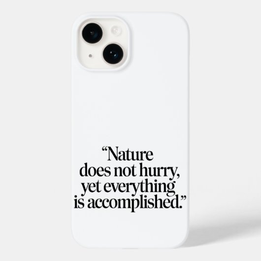 "Nature Does Not Hurry" - Citation Zen Inspirante Case-Mate iPhoneケース (裏面)