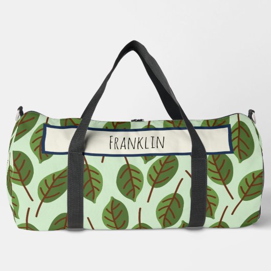 Nature Drawing I Custom Name  ダッフルバッグ (正面)
