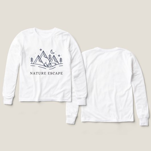 Nature Escape Camping Mug – Outdoor Adventure & Hi (デザイン 正面＆背面)