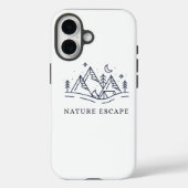 Nature Escape Mountain Camping iPhone Case Case-Mate iPhoneケース (裏面)