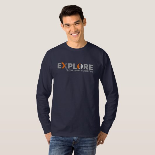 Nature Exploration (2) | メンズ長袖 Tシャツ (正面フル)
