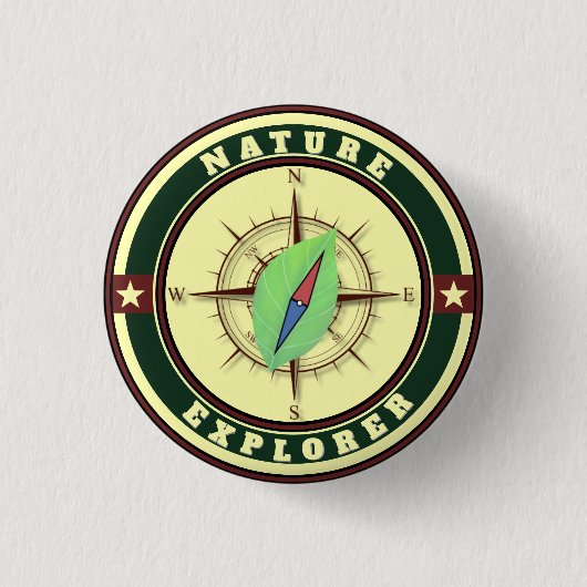 Nature Explorer Badge | Kids Outdoor Award 缶バッジ (正面)