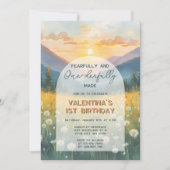 Nature Fearfully Onederfully Made First Birthday 招待状 (正面)