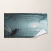 Nature Foggy Forest Bird Ravens and Crows バスタオルセット (ハンドタオル)