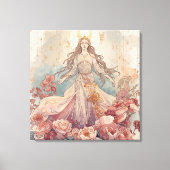 Nature Goddess Boho Wall Art  キャンバスプリント (正面)