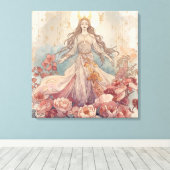 Nature Goddess Boho Wall Art  キャンバスプリント (インサイチュ (ウッドフロア))