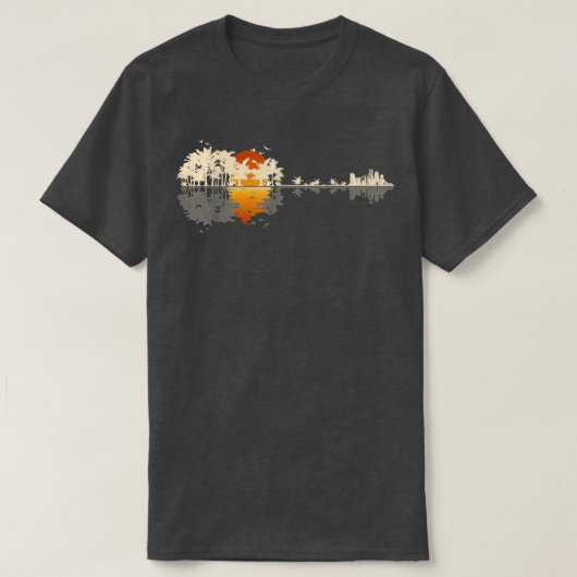 Nature guitar with guitarist and guitar with natur tシャツ (デザイン正面)