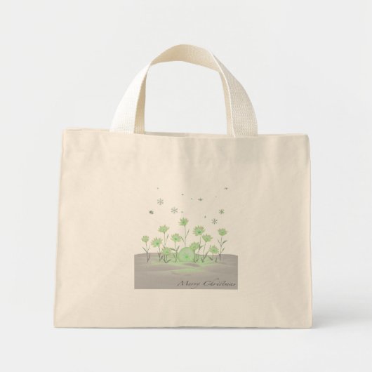 Nature Harmony Small Canvas Bag – JoyCrys Studio ミニトートバッグ (正面)