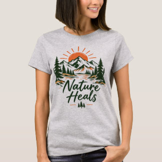 Nature Heals Mountain Graphic T-Shirt  Tシャツ