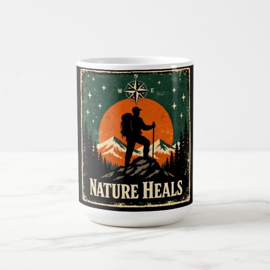 Nature Heals – Outdoor Wellness Mindful コーヒーマグカップ (中央)