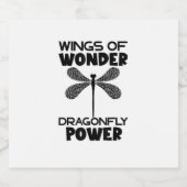 Nature Insect Dragonflies Power Wings Of Wonder Dr スパークリングワインラベル (シングルラベル)