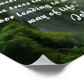 Nature inspirational quote John Muir ポスター (角)