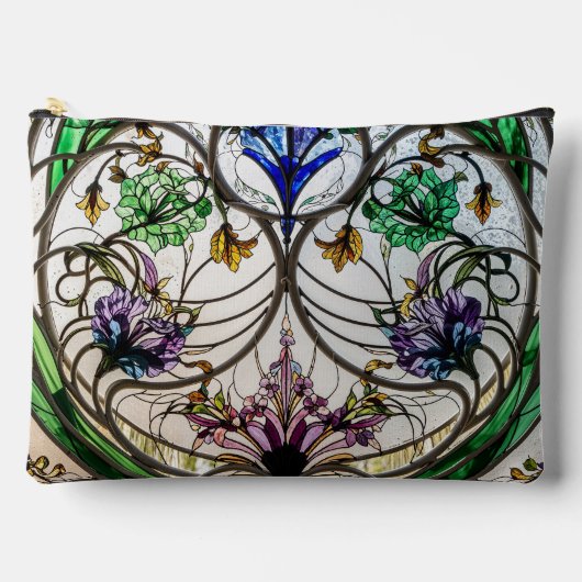 Nature Inspired Art Nouveau Stained Glass  アクセサリーポーチ (正面)