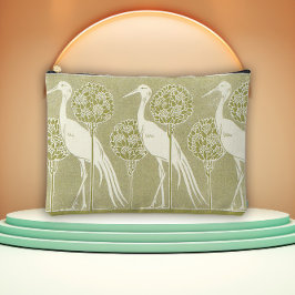 Nature Inspired Art Nouveau Stork アクセサリーポーチ