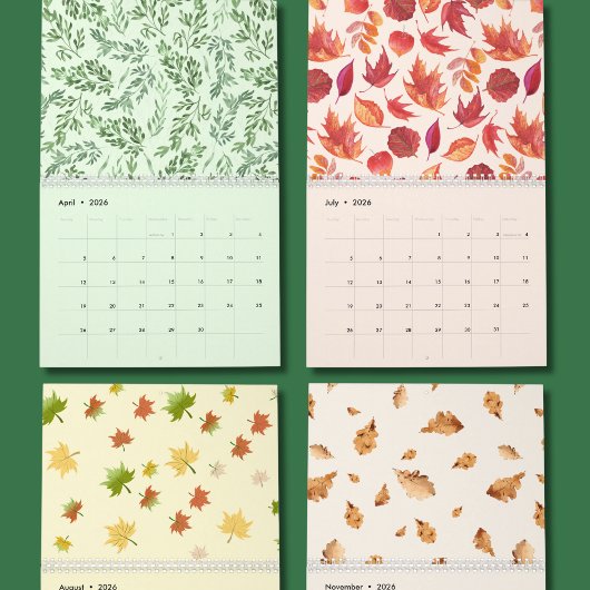 Nature-Inspired Botanical Art Wall Calendar カレンダー