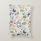 Nature-Inspired Botanical Pattern Decorative Throw アクセントクッション (裏面(縦))