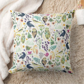 Nature-Inspired Botanical Pattern Decorative Throw クッション (ブランケット)