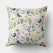 Nature-Inspired Botanical Pattern Decorative Throw クッション (正面)