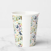 Nature-Inspired Botanical Pattern Decorative Throw 紙コップ (左)