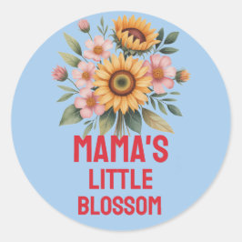 Nature-Inspired Colorful Sunflower Nursery ラウンドシール