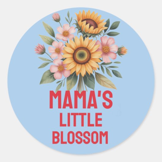 Nature-Inspired Colorful Sunflower Nursery ラウンドシール (正面)