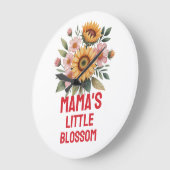 Nature-Inspired Colorful Sunflower Nursery  ラージ壁時計 (傾斜)