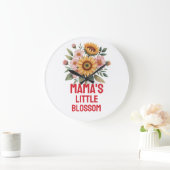 Nature-Inspired Colorful Sunflower Nursery  ラージ壁時計 (ホーム)