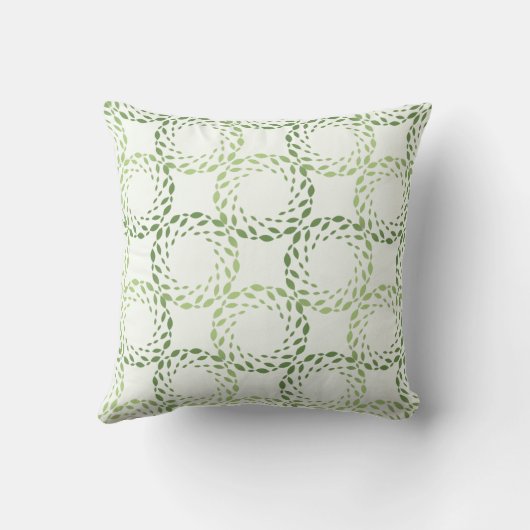 Nature-Inspired Emerald Spiral Throw Pillow クッション (裏面)