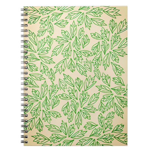 Nature-Inspired Leaf Pattern Notebook ノートブック (正面)