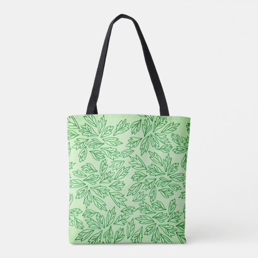 Nature-Inspired Leaf Pattern Tote bag トートバッグ (裏面)