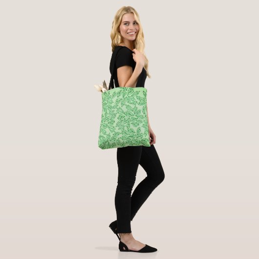 Nature-Inspired Leaf Pattern Tote bag トートバッグ (モデル)