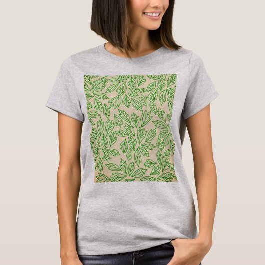 Nature-Inspired Leaf Pattern TShirt Tシャツ (正面)
