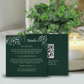 Nature Inspired Leafy Wedding Enclosure Card エンクロージャーカード