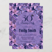 Nature Inspired Lilies Accent Birthday Present 招待状 (正面/裏面)