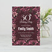 Nature Inspired Lilies Sparkle First Birthday 招待状 (スタンド正面)